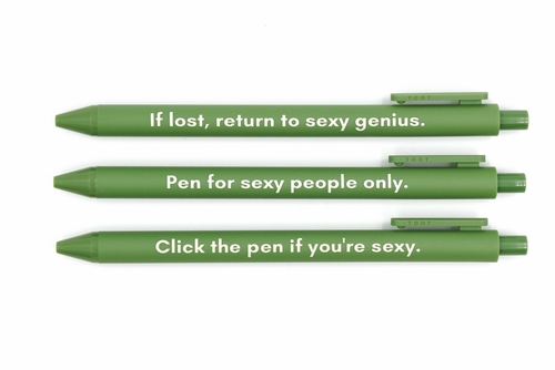 sexy people pen set 🌹 | gel click pen gift set | 3 pens in olive green sexy people pen set 🌹 | gel click pen gift set | 3 pens in olive green