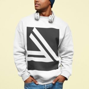 men's double slanted logo crewneck sweatshirt