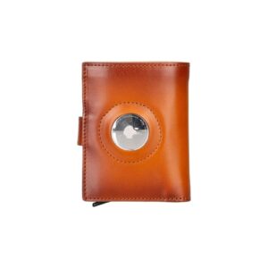 Home douglas genuine leather pop up wallet with airtag slot rfid blocking